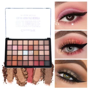 40-Color Eyeshadow Palette:Matte/pearlescent, brown/macaron