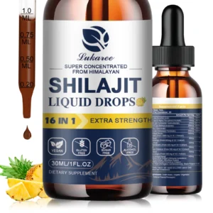 Lukaree Shilajit Drops with 85+ Trace Minerals and Fulvic Acid for Men&Women Immunity&Digestive System Health